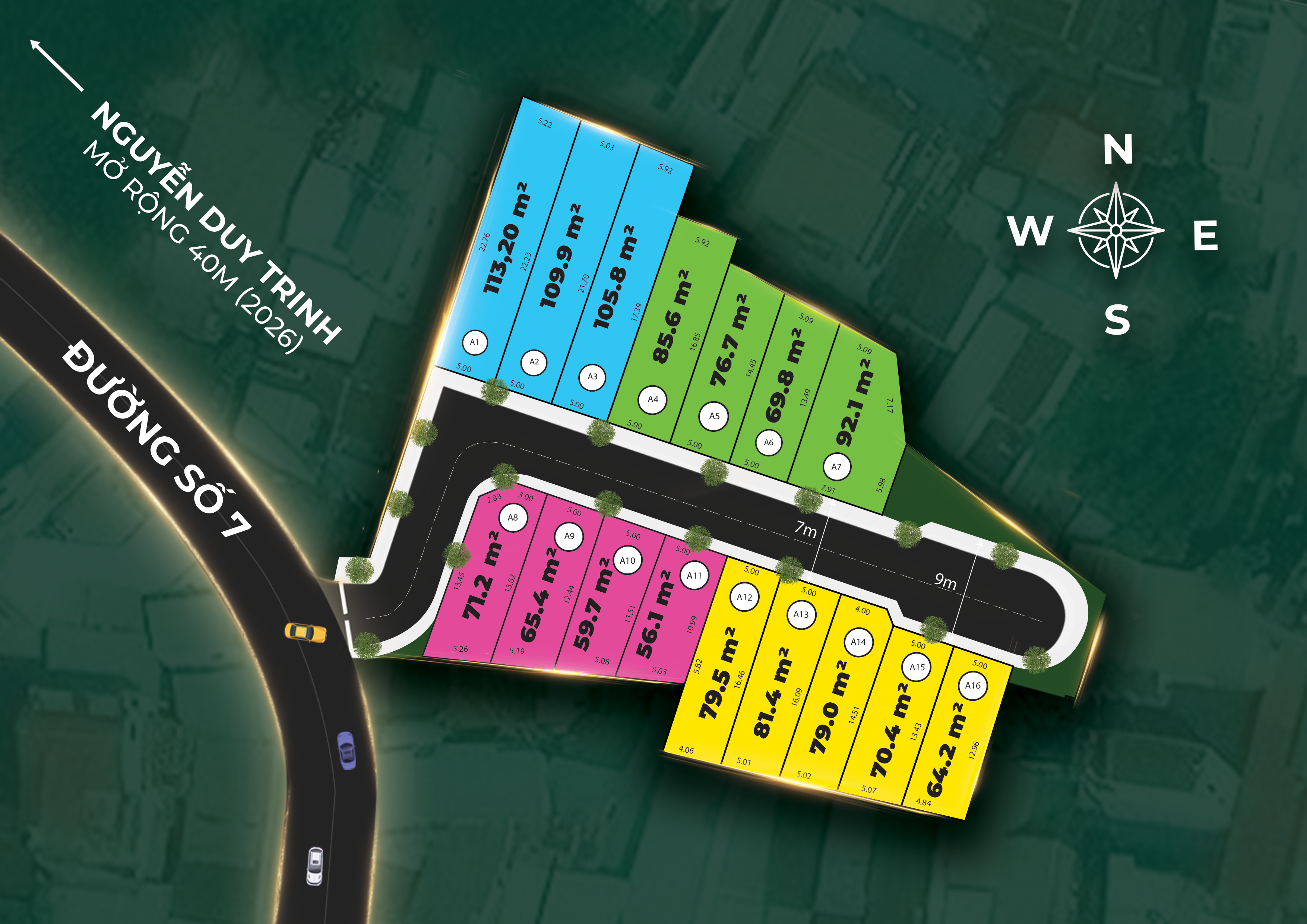 Mặt bằng dự án Hoàng Gia Luxury II